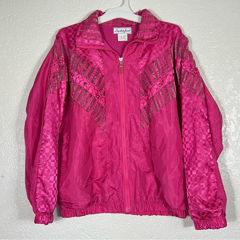 Barbie pink vintage 90s mom jacket/windbreaker sz. 12
